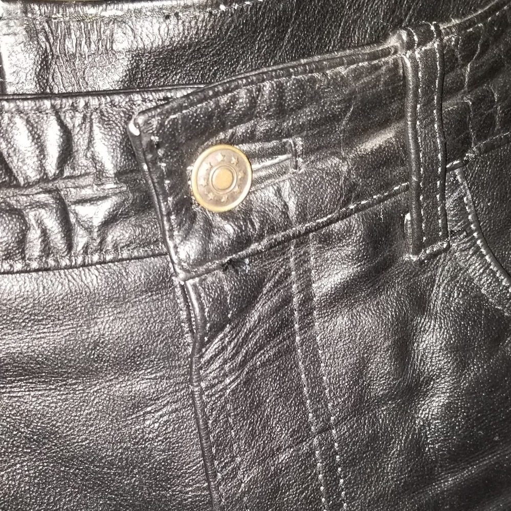 Vintage Leather (Levi's ?) Unisex Pants - Picture 3 of 16